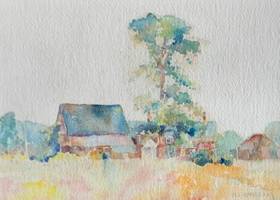 Mary Lane McMillan (1883-1976) Maine Farmhouse
Watercolor on paper
6 x 8 inches
Signed and dated 1930, lower right Mary Lane McMillan Maine Farmhouse