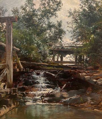 Edward Custer Waterfall on Mill Brook