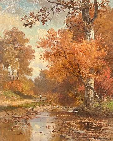 Thomas B. Craig Autumn Stroll along the River Path