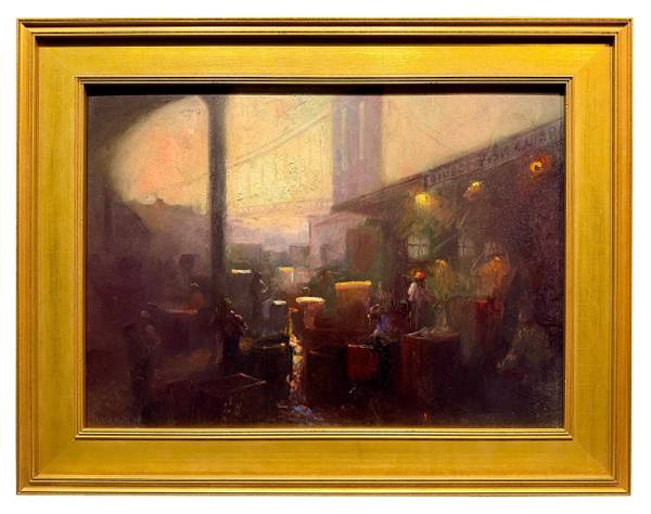 William H. Harnden Fulton Fish Market with Brooklyn Bridge