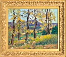 Alice Lolita Muth (1887-1952) Yellow Leaves Oil on canvas 20 x 24 inches Signed lower right Alice Lolita Muth Yellow Leaves unframed