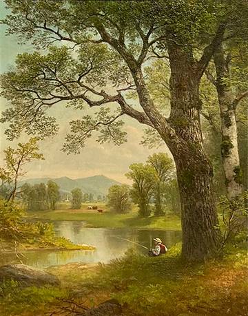 Edward Delavan Nelson Fishing in Catskills, 1861