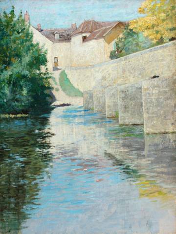 Francis Brooks Chadwick Bridge at Grez sur Loing unframed