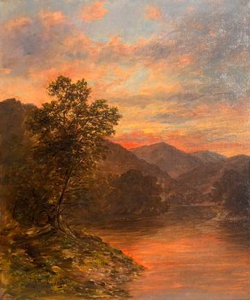 Thomas Addison Richards Landscape at Daybreak