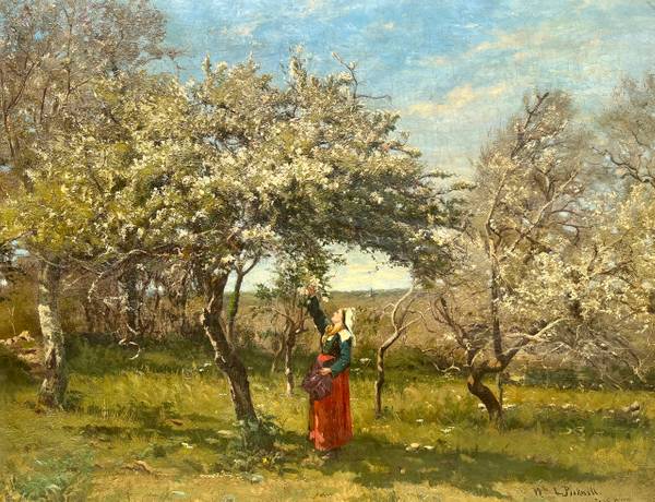 William Lamb Picknell Fruit Picking in Pont Aven, 1877