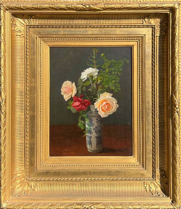 George Cochran Lambdin Still-life of Flowers in a Vase, 1872