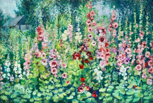 Alice Elizabeth Hugy Hollyhocks