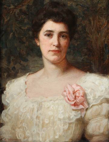 Adeline Albright Wigand Portrait of Woman in White Dress