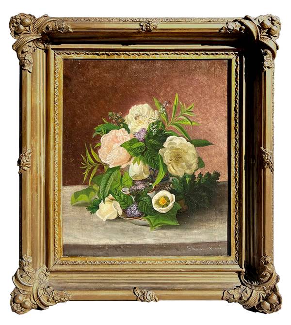 Elizabeth Williams Floral Still Life with Peonies, 1866