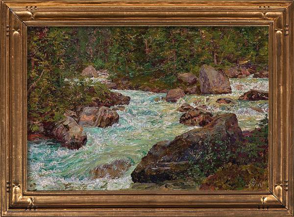 Walter Launt Palmer The Mountain Torrent framed