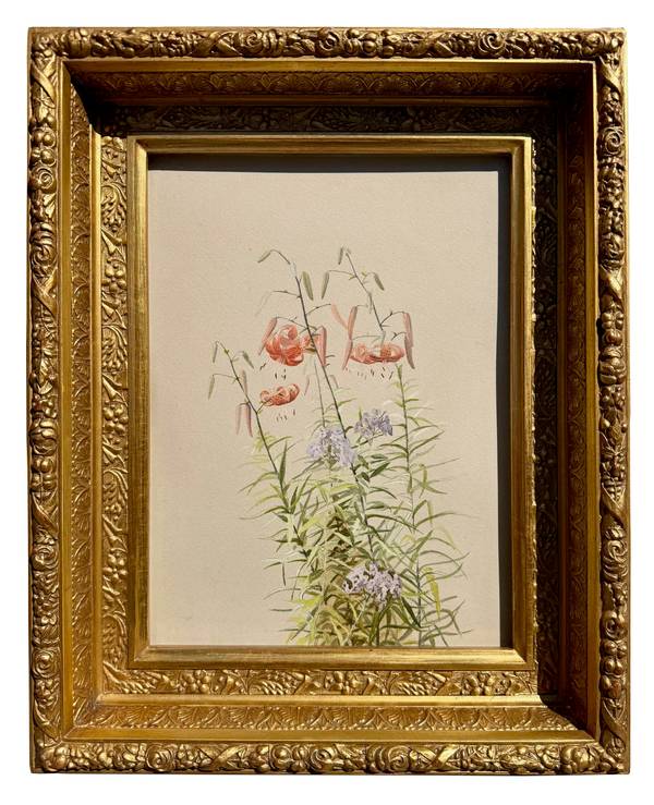 Fidelia Bridges Tiger Lilies and Phlox