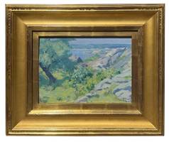 Breta Longacre (1887-1923) Gloucester, Ten Pound Island Oil on panel 8 ½ x 11 ½ inches Signed with initials and dated 1915, lower right Breta Longacre Gloucester, Ten Pound Island