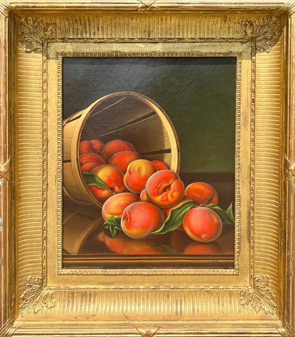 Levi Wells Prentice Overturned Basket of Peaches