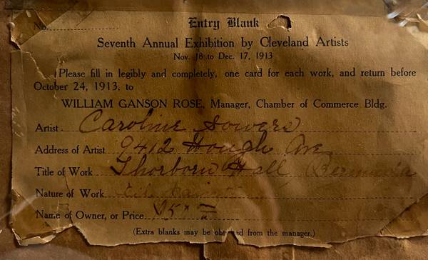 Caroline Sowers Thorburn Hall, Bermuda, c. 1913 Exhibition Label