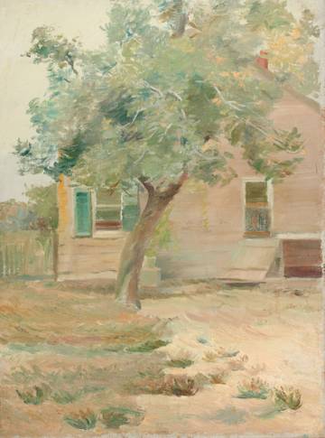 Mary L. Haines House with Tree unframed