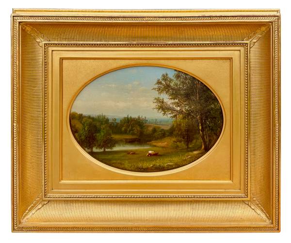 Julie Hart Beers Pastoral Landscape with Cattle, 1865