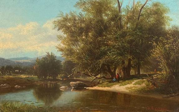 Joseph Antonio Hekking (1830-1903) The White Mountains, Under a Willow, 1850