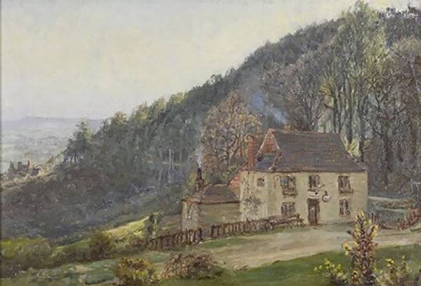 Anna Mary Richards Brewster (1870-1952) The Weald, Cambridge England, 1899 Oil on board 9 x 13 inches Signed lower right Anna Mary Richards Brewster The Weald, Cambridge England, 1899