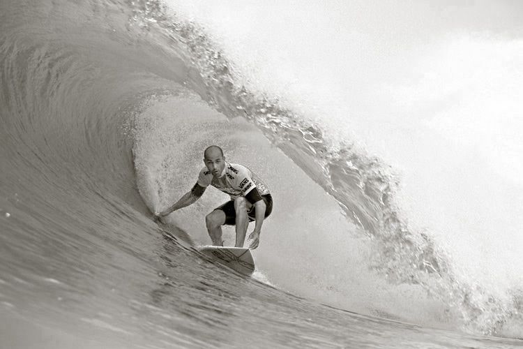 Kelly Slater pulling up into some shade.