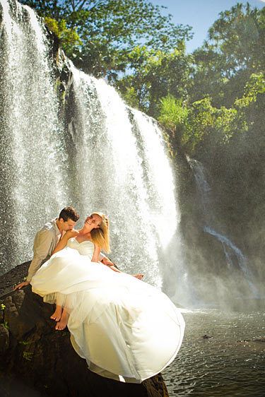 Waterfall fun - a Honeymoon Shoot