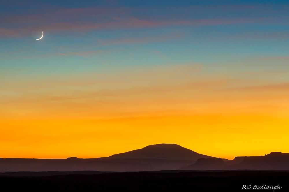 Moon Over Navajo Mountain 
