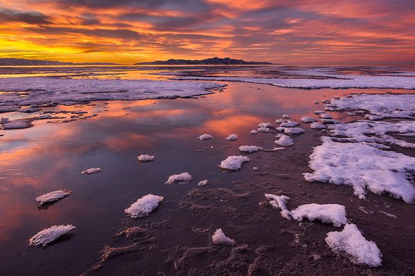Stansbury Island and the Great Salt Lake are magical areas in Utah. As I was driving east the colors began to glow. I'm not sure I have ever run so fast to select a spot to shoot a photo. I got this one just before the color faded. Sunset over the Great Salt Lake