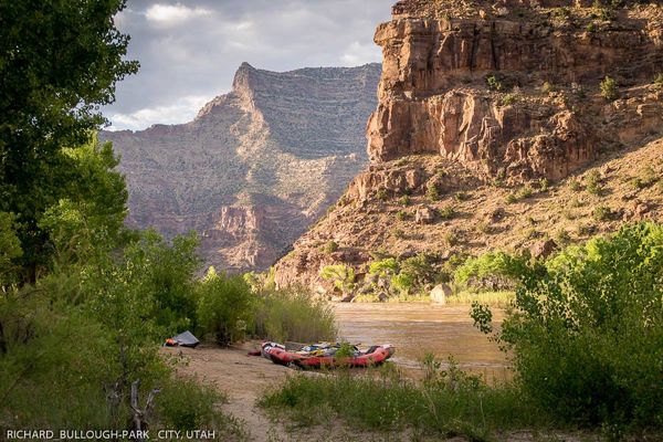 Camp on the Green River, Utah