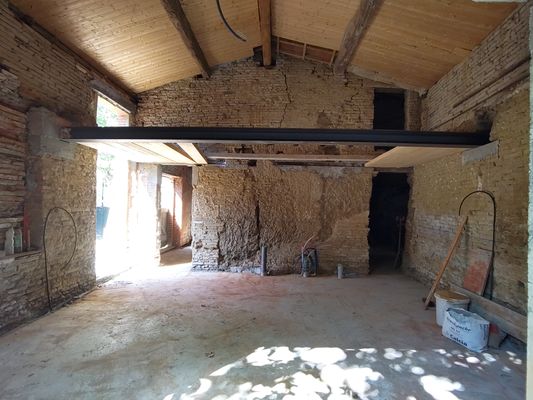 Dalle sur herisson ventillée - Projet de rénovation frugale bâtiment ancien Labége - Chantier en cours 2024-2025