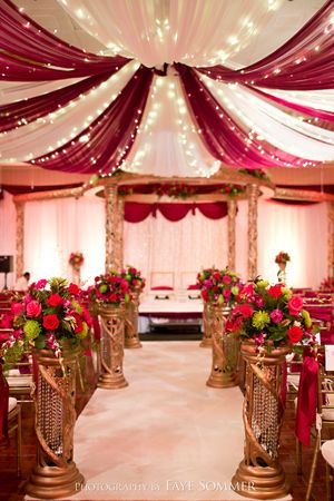 Red and gold Indian wedding ceremony at the Dayton Marriott Red and gold Indian wedding ceremony at the Dayton Marriott