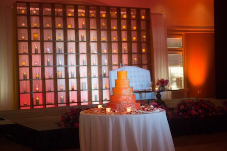 Indian wedding reception decor with candle wall Indian wedding reception decor with candle wall