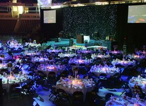 Award ceremony at Wright State Nutter Center