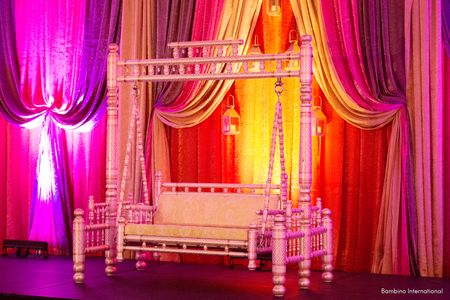 Indian wedding reception decor with a swing, Dayton, Ohio Indian wedding reception decor with a swing, Dayton, Ohio