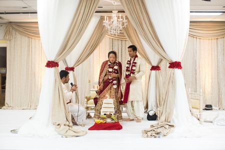 Southasian wedding ceremony decor with backdrop Southasian wedding ceremony decor with backdrop