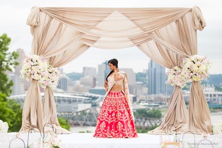 Indian wedding ceremony with mandap at Drees Pavilion in Cincinnati, Ohio Indian wedding ceremony with mandap at Drees Pavilion in Cincinnati, Ohio