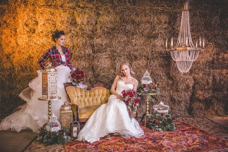 LGBT Barn Wedding with vintage decor