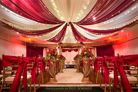 Red and gold Indian wedding ceremony at the Dayton Marriott Red and gold Indian wedding ceremony at the Dayton Marriott