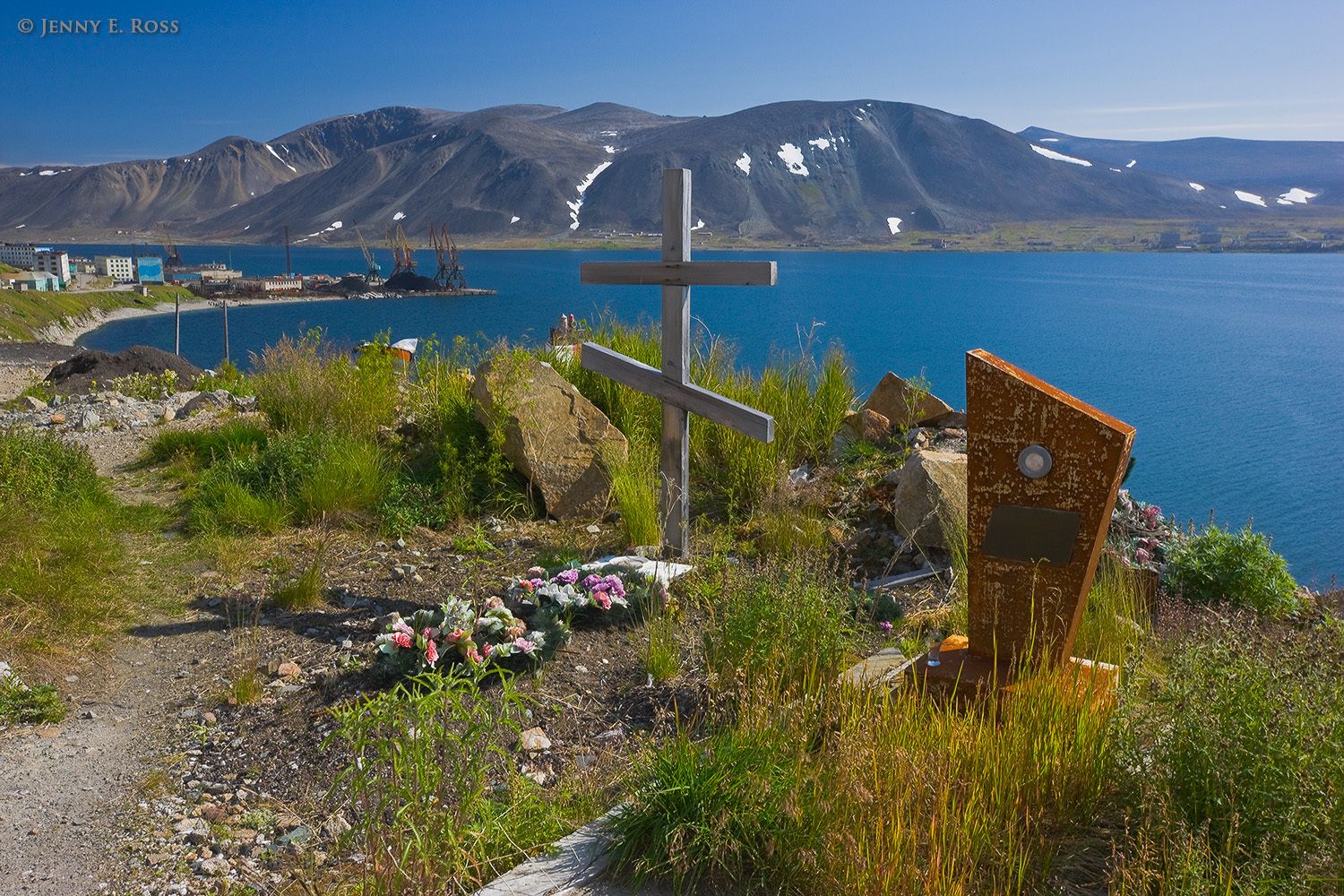 Cemetery in Provideniya, Chukotka, Bering Sea, Russia.