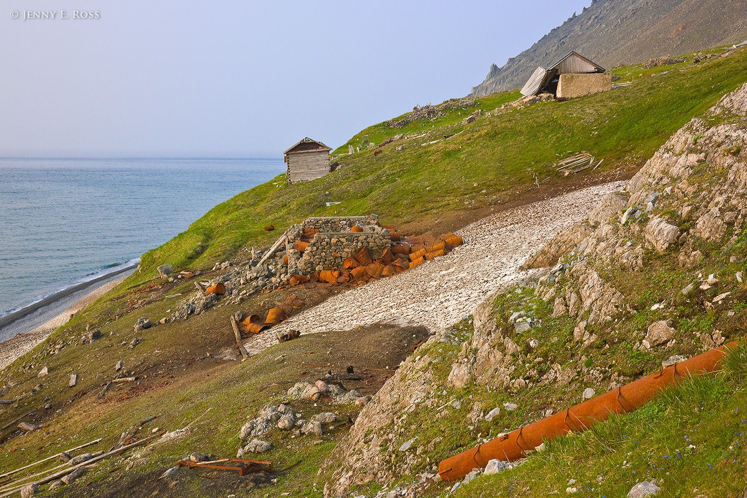 Abandoned Structures & Debris, Cape Dezhnev, Bering Strait, Russia