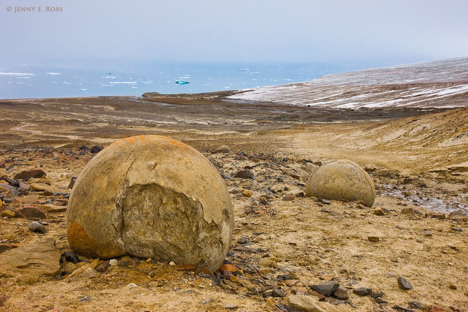 Giant Spherical Concretions, Cape Trieste, Champ Island, Franz Josef Land, Russia