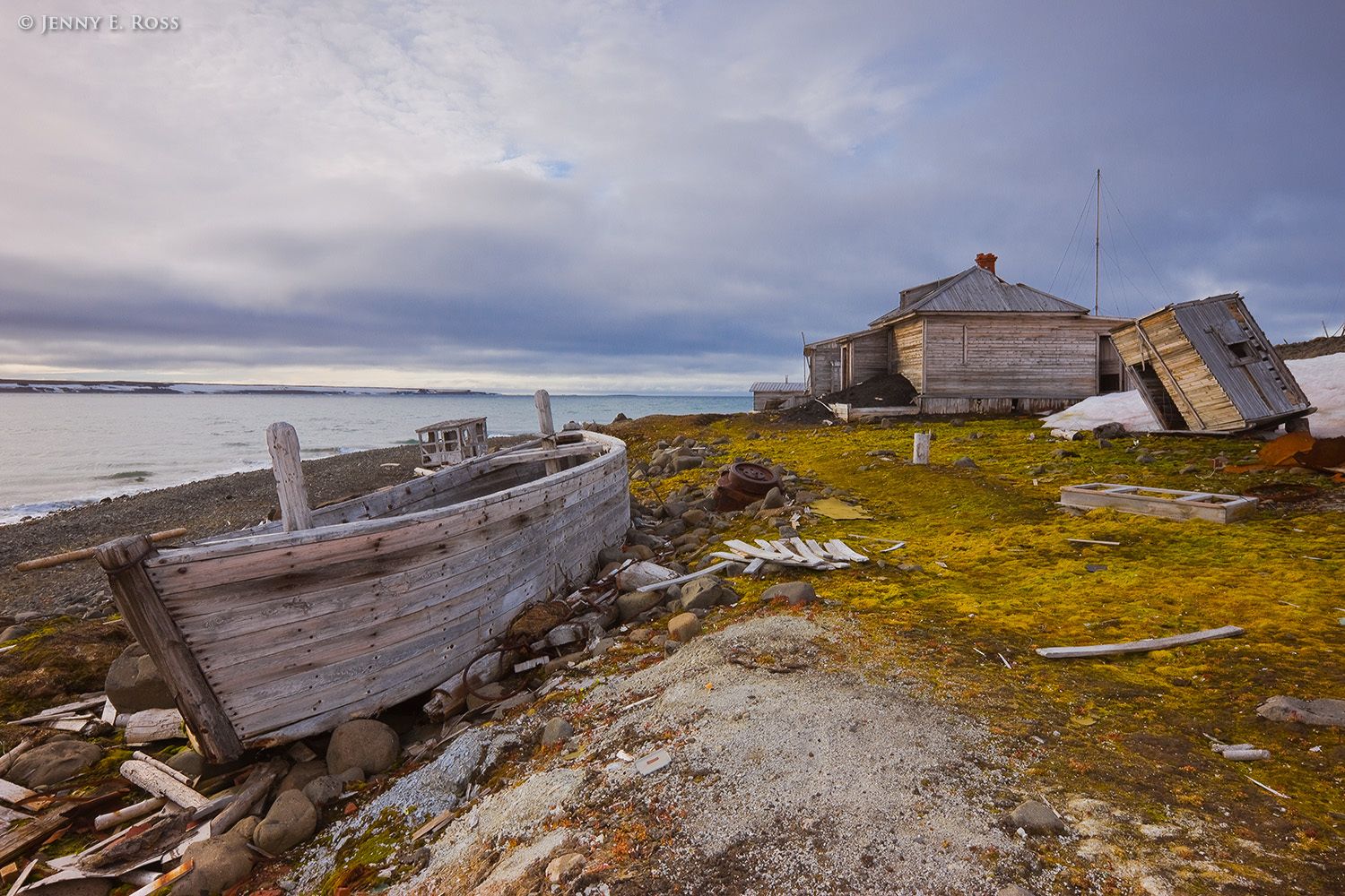 Relics at Tikhaya Station, Hooker Island, Franz Josef Land, Russia.