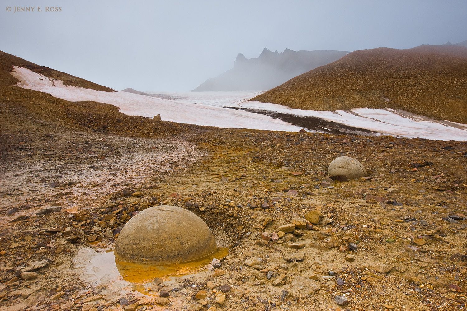 Giant Spherical Concretions, Cape Trieste, Champ Island, Franz Josef Land, Russia