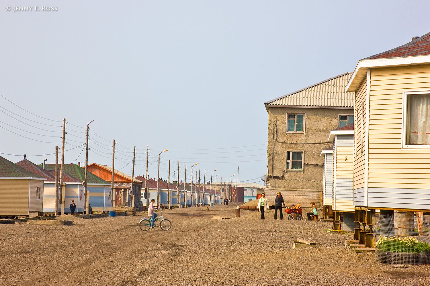 New housing in the Village of Uelen, Chukotka (Siberia), Russia.