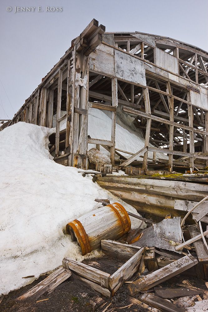 Relics at Tikhaya Station, Hooker Island, Franz Josef Land, Russia.