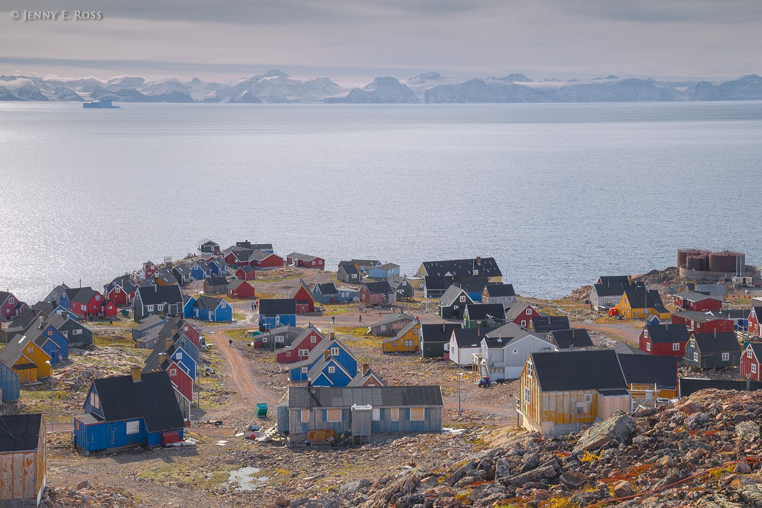 Inuit settlement Ittoqqortoormiit (Scoresbysund), Northeast Greenland
