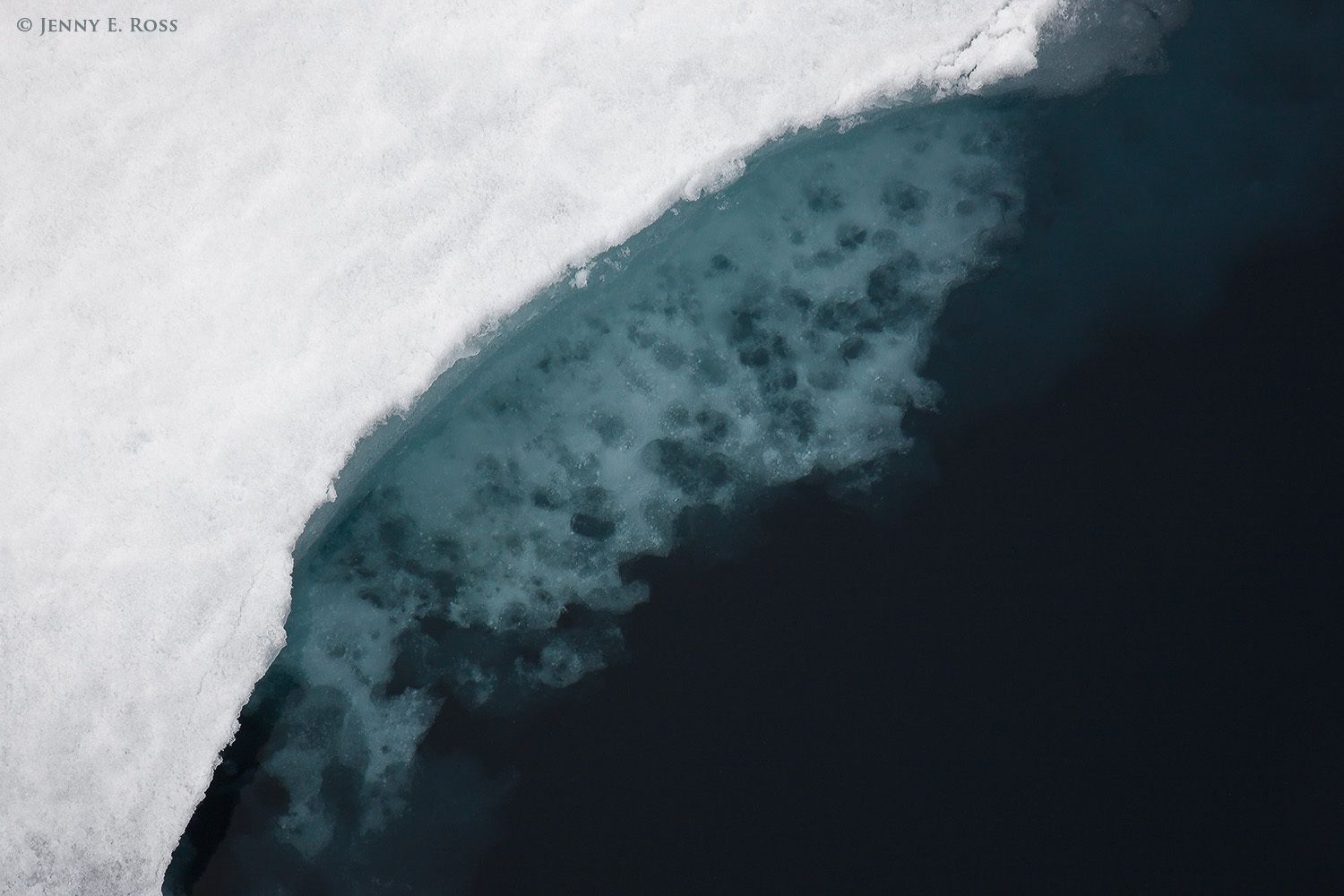Melting Arctic sea ice in summer, central polar basin, Arctic Ocean.