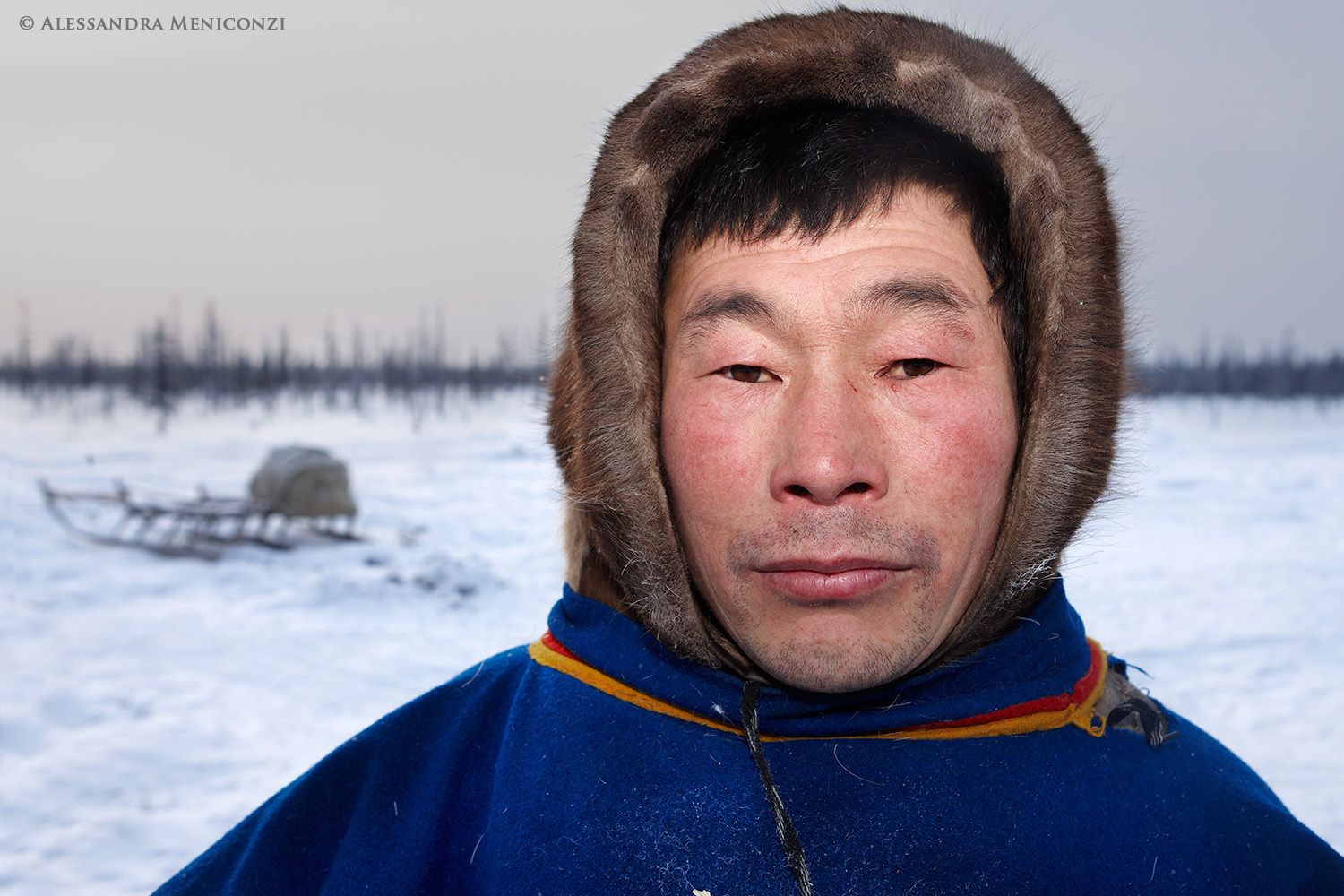 Yamal Peninsula, Siberia, Russian Federation. A Nenet herder.