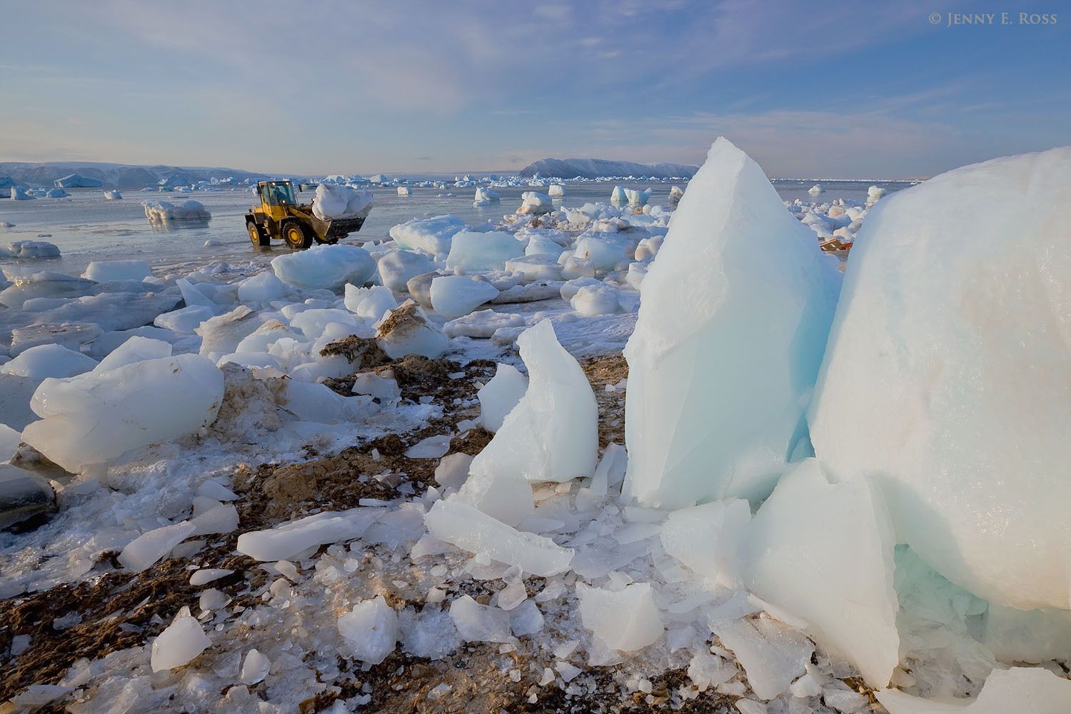 Collecting ice to make water, Qaanaaq, Northwest Greenland.