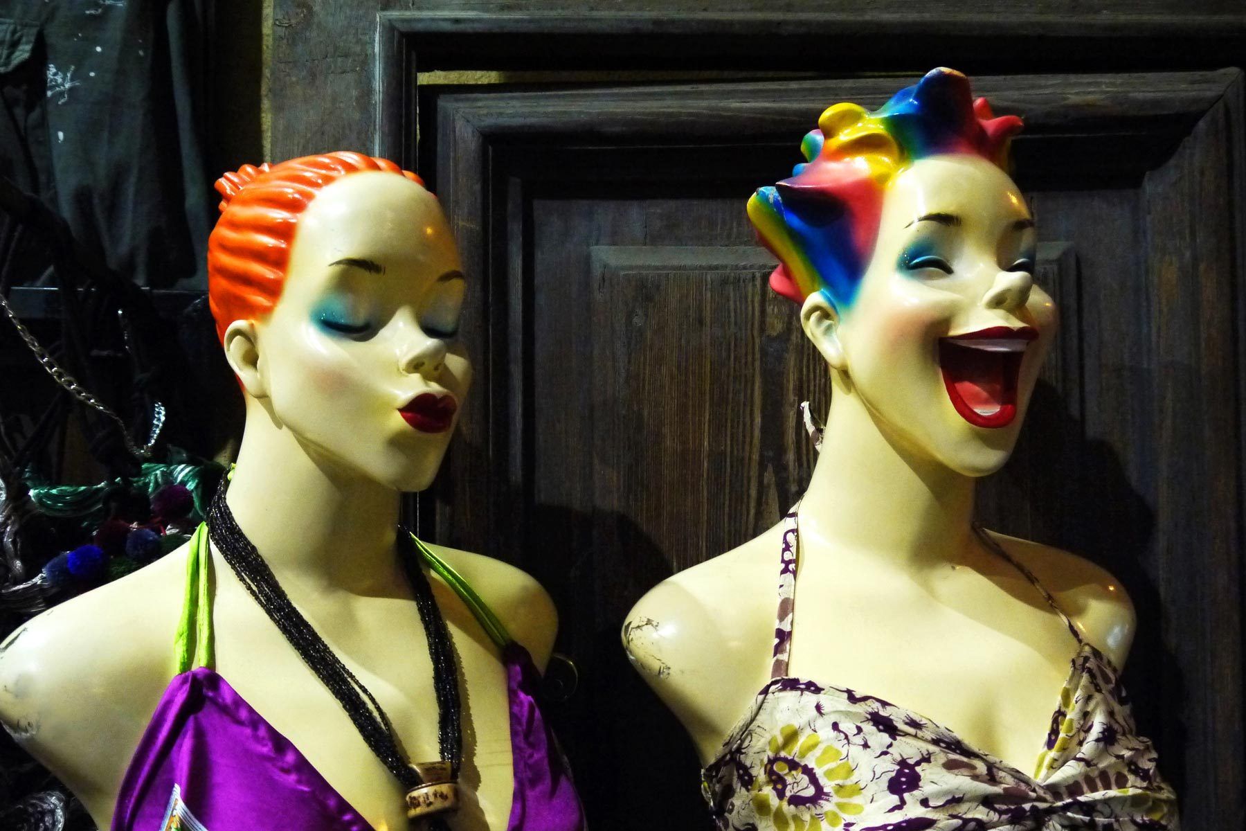 Happy mannequins.