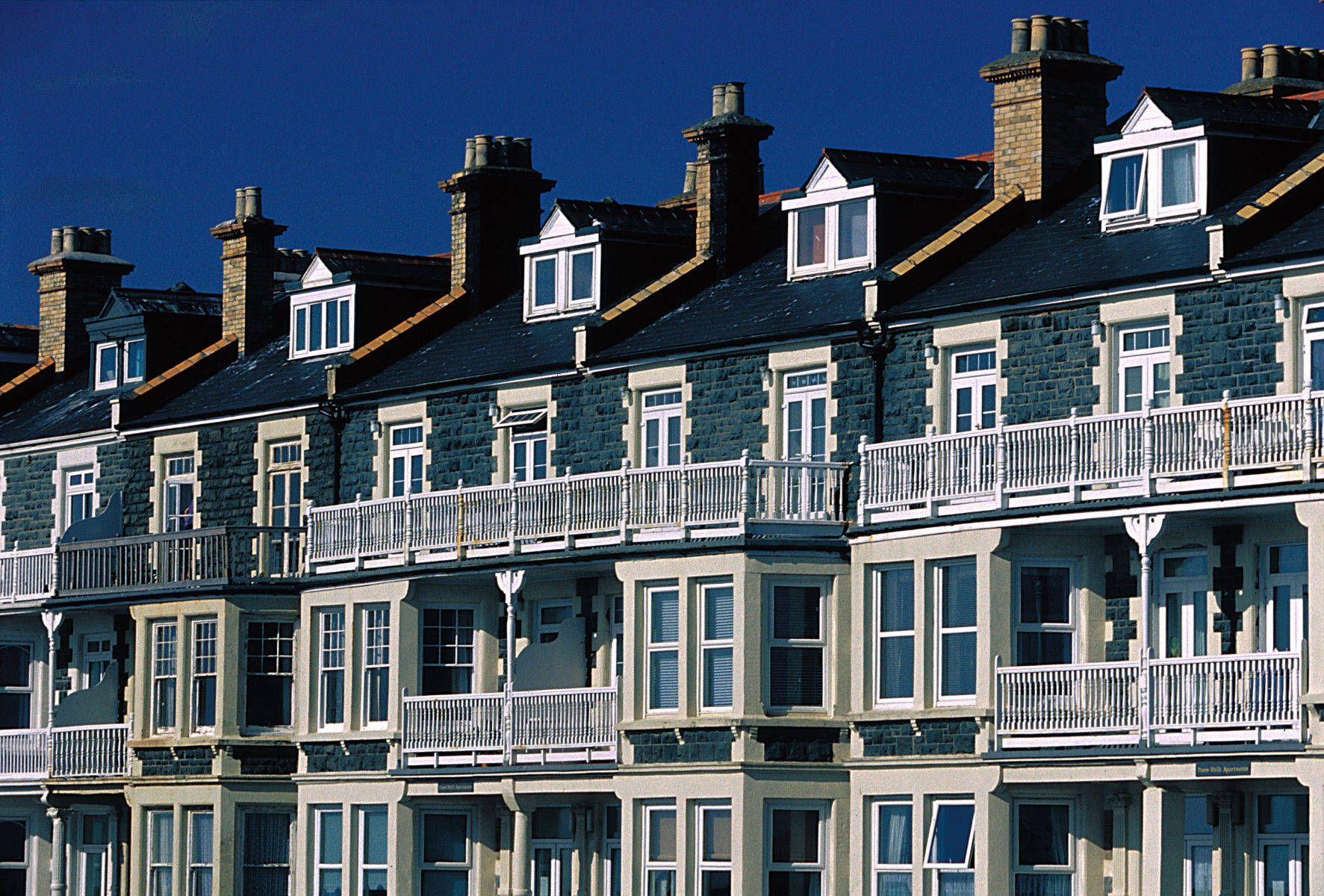 Row houses, Towyn, Wales