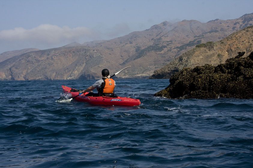 Exploring north shore of Santa Cruz Island